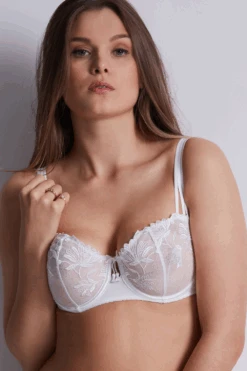 Aubade Lovessence Half Cup Bra, Size UK 30D 14 Aubade Lovessence Half Cup Bra, Size UK 30D -Fashion Lingerie Store aubade lovessence white half cup bra 1