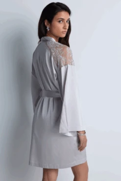 Aubade Midnight Whisper Silver Silk Kimono 10 Aubade Midnight Whisper Silver Silk Kimono -Fashion Lingerie Store aubade midnight whisper kimono cosmos silver 2