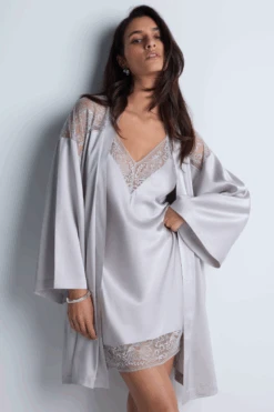 Aubade Midnight Whisper Silver Silk Nightie 13 Aubade Midnight Whisper Silver Silk Nightie -Fashion Lingerie Store aubade midnight whisper nightie cosmos silver 6