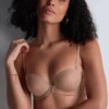 Aubade Sheer Emotion Sand Multiway Plunge Bandeau Bra 1 Aubade Sheer Emotion Sand Multiway Plunge Bandeau Bra -Fashion Lingerie Store aubade sheer emotion bandeau plunge bra sand 1