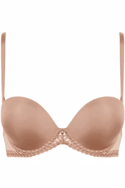Aubade Sheer Emotion Sand Multiway Plunge Bandeau Bra 12 Aubade Sheer Emotion Sand Multiway Plunge Bandeau Bra -Fashion Lingerie Store aubade sheer emotion bandeau plunge bra sand ghost front