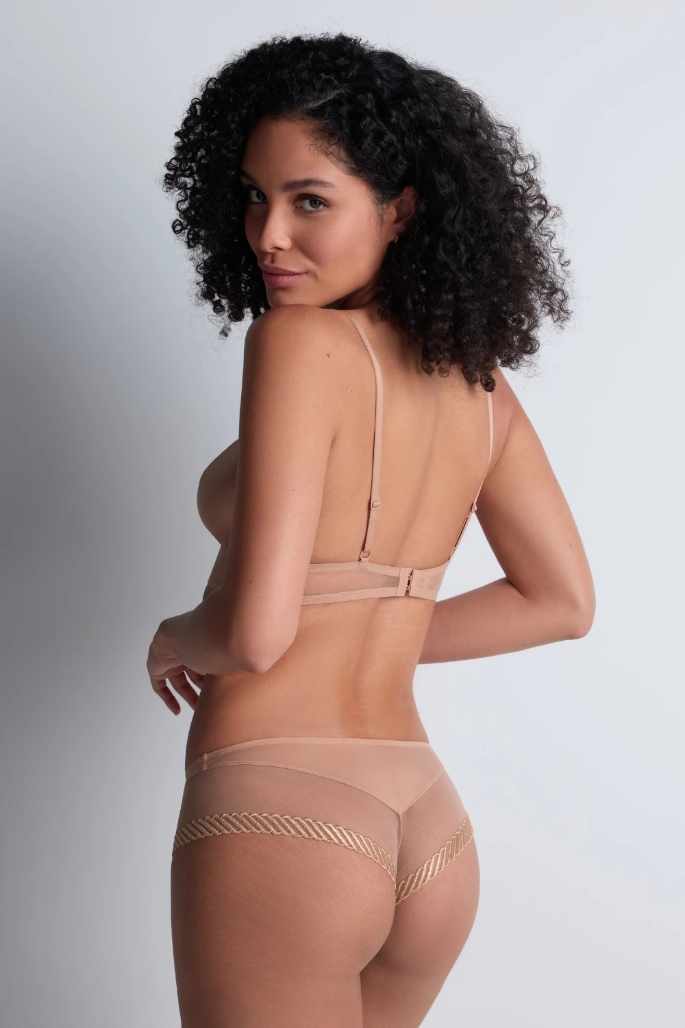 Aubade Sheer Emotion Sand Cheeky Brief 7 Aubade Sheer Emotion Sand Cheeky Brief - Image 5