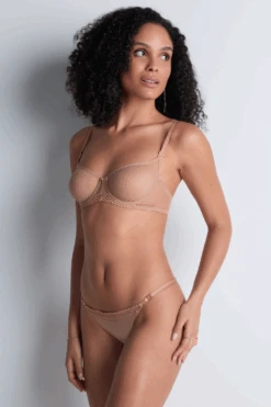 Aubade Sheer Emotion Sand Half Cup Bra 12 Aubade Sheer Emotion Sand Half Cup Bra -Fashion Lingerie Store aubade sheer emotion half cup bra sand 3