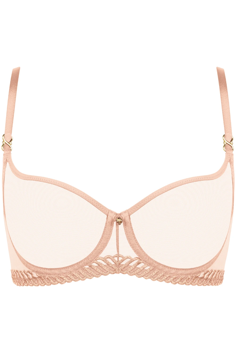 Aubade Sheer Emotion Sand Half Cup Bra 4 Aubade Sheer Emotion Sand Half Cup Bra - Image 2