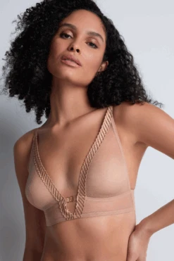 Aubade Sheer Emotion Sand Wireless Triangle Bra