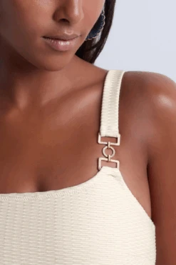 Aubade Shimmering Waters One Shoulder Swimsuit -Fashion Lingerie Store aubade shimmering waters one shoulder swimsuit golden white 6