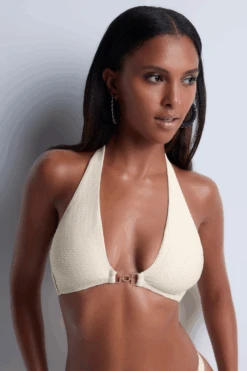 Aubade Shimmering Waters Triangle Bikini Top 12 Aubade Shimmering Waters Triangle Bikini Top -Fashion Lingerie Store aubade shimmering waters triangle bikini top golden white 1