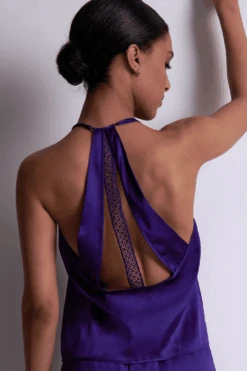 Aubade Silk Desire Top, Size L (UK 14) -Fashion Lingerie Store aubade silk desire top ultraviolet 2
