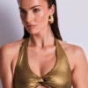 Aubade Sunlight Glow Moulded Triangle Bikini Top, Size XS (UK 8) 1 Aubade Sunlight Glow Moulded Triangle Bikini Top, Size XS (UK 8) -Fashion Lingerie Store aubade sunlight glow moulded triangle bikini top antique gold 1
