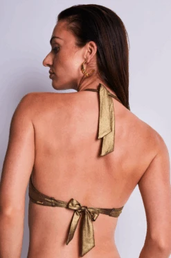 Aubade Sunlight Glow Moulded Triangle Bikini Top, Size XS (UK 8) 8 Aubade Sunlight Glow Moulded Triangle Bikini Top, Size XS (UK 8) -Fashion Lingerie Store aubade sunlight glow moulded triangle bikini top antique gold 2