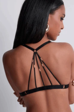 Aubade Vibes Black Embroidery Bralette 12 Aubade Vibes Black Embroidery Bralette -Fashion Lingerie Store aubade vibes bralette black 2