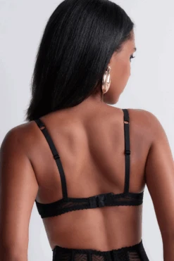 Aubade Vibes Black Embroidery Half Cup Bra 12 Aubade Vibes Black Embroidery Half Cup Bra -Fashion Lingerie Store aubade vibes half cup bra black 2