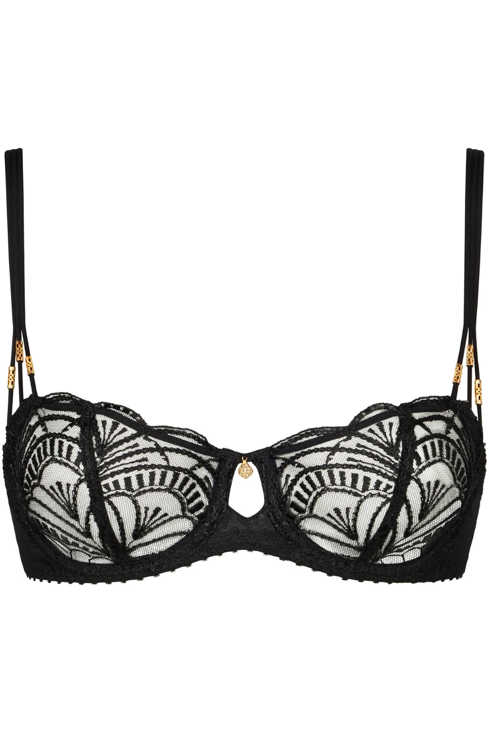 Aubade Vibes Black Embroidery Half Cup Bra 4 Aubade Vibes Black Embroidery Half Cup Bra - Image 2