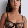 Aubade Voodoo Kiss Underwired Half Cup Bra 1 Aubade Voodoo Kiss Underwired Half Cup Bra -Fashion Lingerie Store aubade voodoo kiss half cup bra millenium black 1