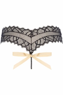 Bettie Page Black Lace Pearl Brief 11 Bettie Page Black Lace Pearl Brief -Fashion Lingerie Store bracli bettie page brief black ghost back