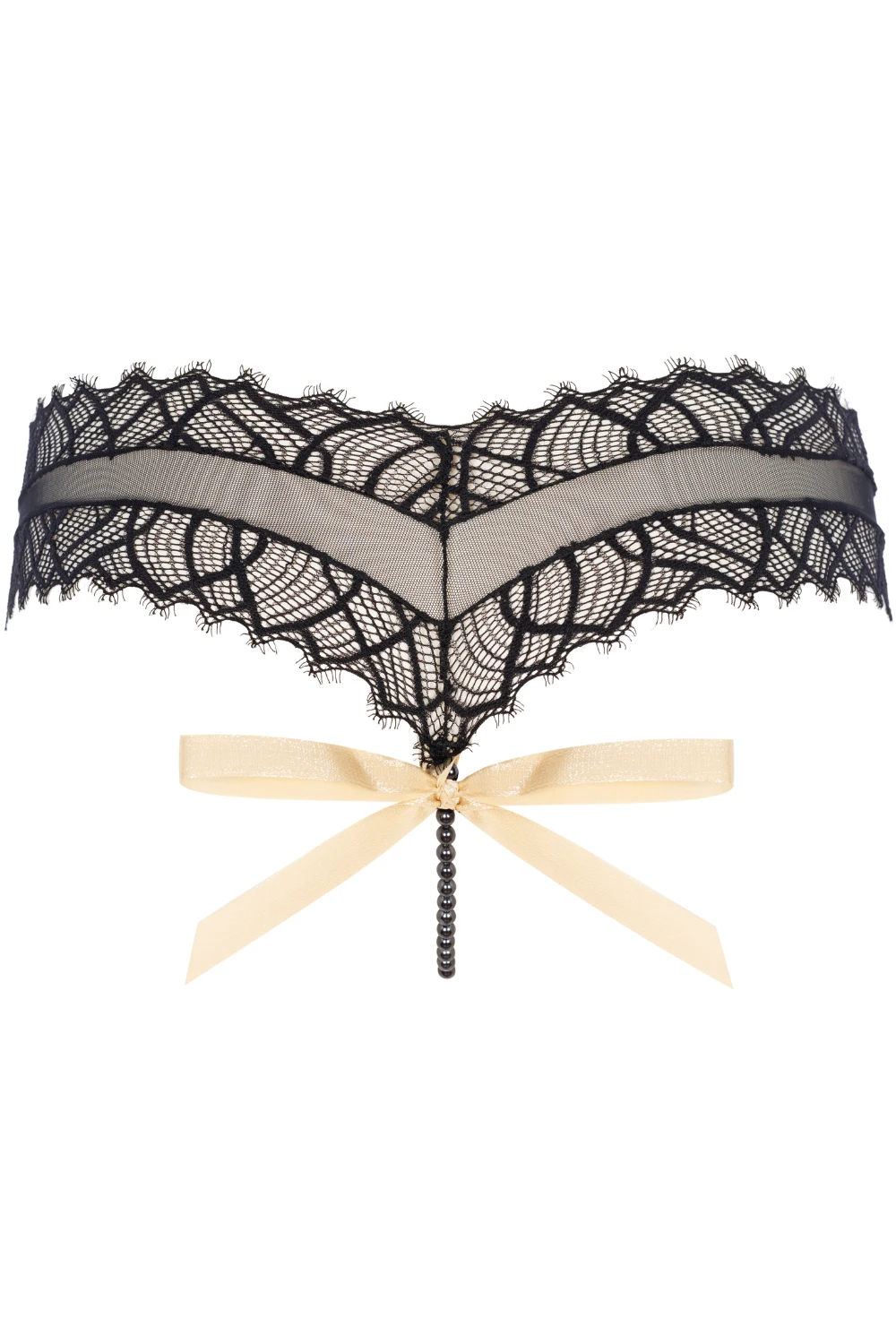 Bettie Page Black Lace Pearl Brief 6 Bettie Page Black Lace Pearl Brief - Image 4