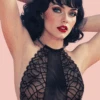 Bettie Page Halter Bra 1 Bettie Page Halter Bra -Fashion Lingerie Store bracli bettie page top black 1