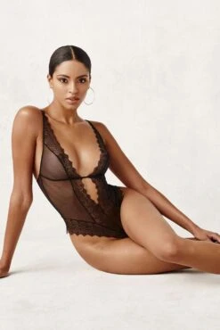 Geneva Pearl Lace Bodysuit Black 16 Geneva Pearl Lace Bodysuit Black -Fashion Lingerie Store bracli geneva black body 2