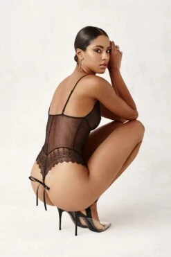 Geneva Pearl Lace Bodysuit Black 17 Geneva Pearl Lace Bodysuit Black -Fashion Lingerie Store bracli geneva black body 3