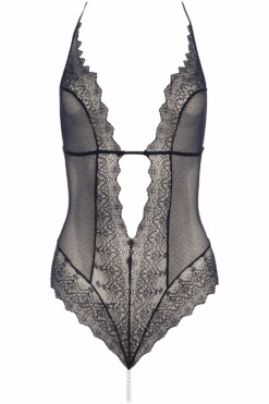 Geneva Pearl Lace Bodysuit Black 11 Geneva Pearl Lace Bodysuit Black -Fashion Lingerie Store bracli geneva black body ghost front