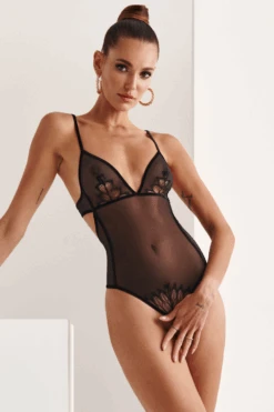 Kyoto Daisy Body 14 Kyoto Daisy Body -Fashion Lingerie Store bracli kyoto daisy bodysuit black 1