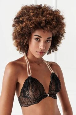 Sydney Pearl Bra Black