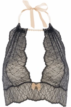 Sydney Pearl Bralette Black 11 Sydney Pearl Bralette Black -Fashion Lingerie Store bracli sydney bralette black ghost front