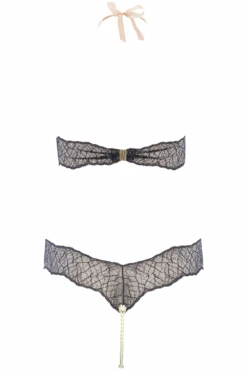 Sydney Daisy Double Pearl Body In Black 11 Sydney Daisy Double Pearl Body In Black -Fashion Lingerie Store bracli sydney daisy double pearl body black ghost back