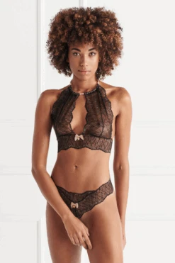 Sydney Daisy Double Pearl Thong In Black 13 Sydney Daisy Double Pearl Thong In Black -Fashion Lingerie Store bracli sydney daisy double pearl thong black 4