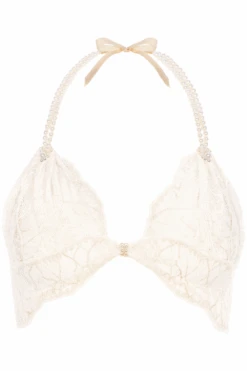 Sydney Daisy Pearl Bra In Ivory 11 Sydney Daisy Pearl Bra In Ivory -Fashion Lingerie Store bracli sydney daisy pearl bra ivory ghost front