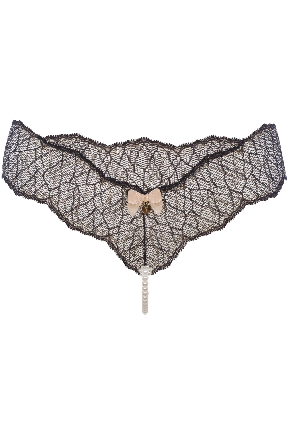 Sydney Daisy Single Pearl Thong Black 4 Sydney Daisy Single Pearl Thong Black - Image 2