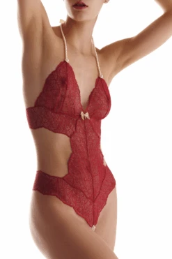 Sydney Daisy Single Pearl Body In Red 16 Sydney Daisy Single Pearl Body In Red -Fashion Lingerie Store bracli sydney daisy single pearl body red 3