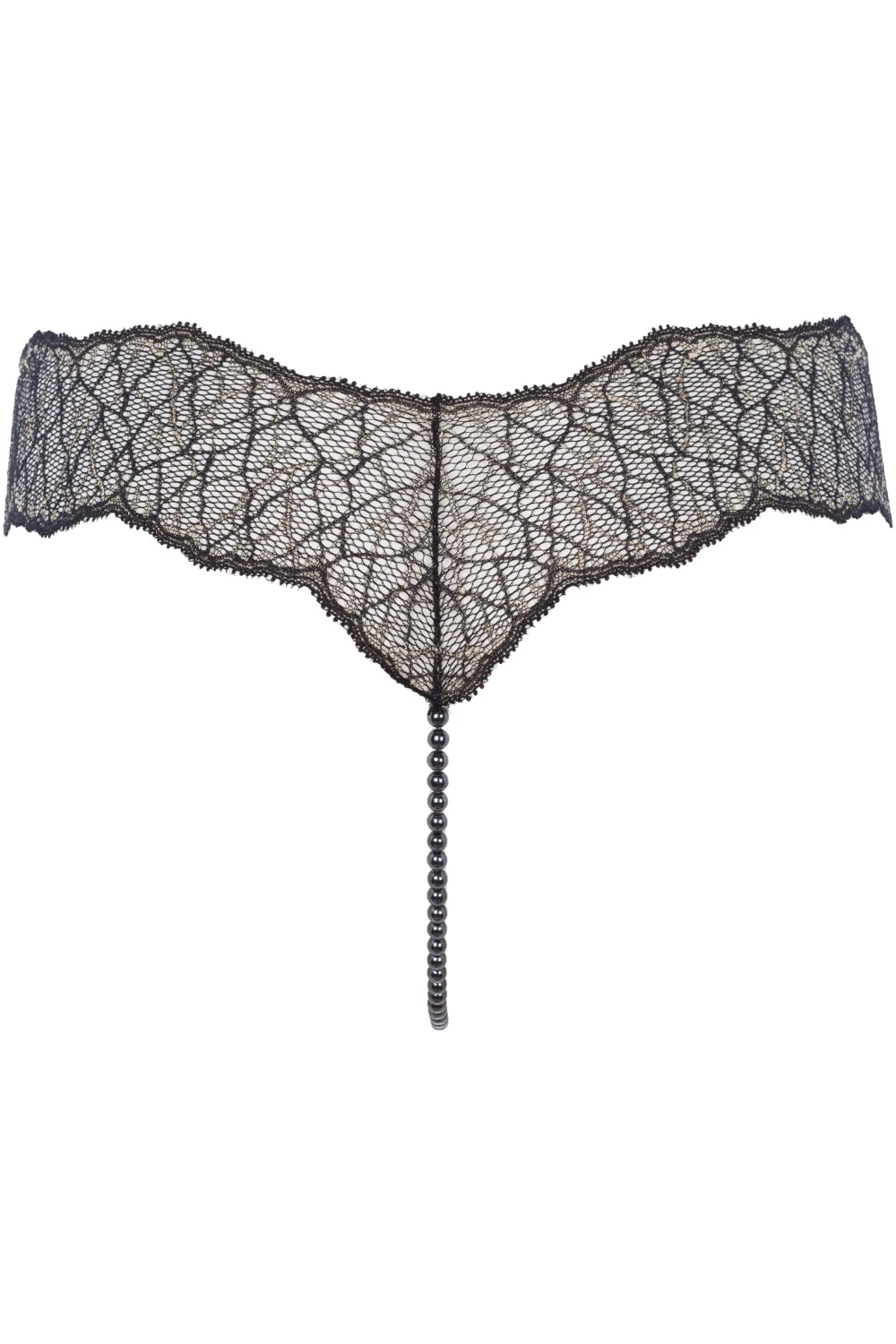 Sydney Dark Single Pearl Thong Black 6 Sydney Dark Single Pearl Thong Black - Image 4