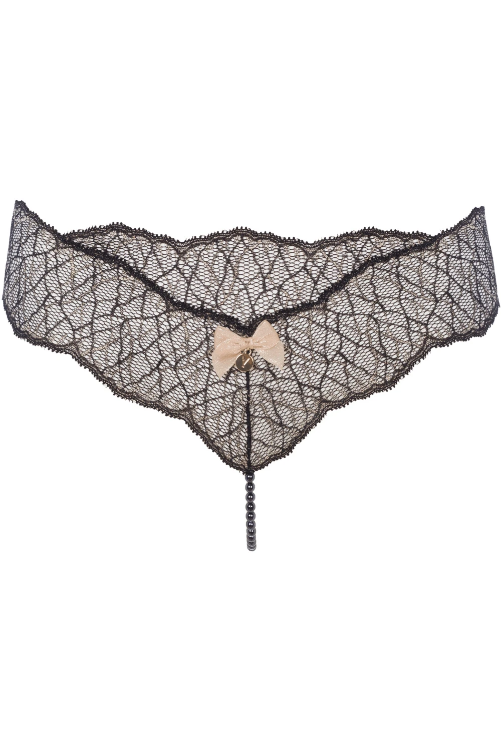 Sydney Dark Single Pearl Thong Black 4 Sydney Dark Single Pearl Thong Black - Image 2