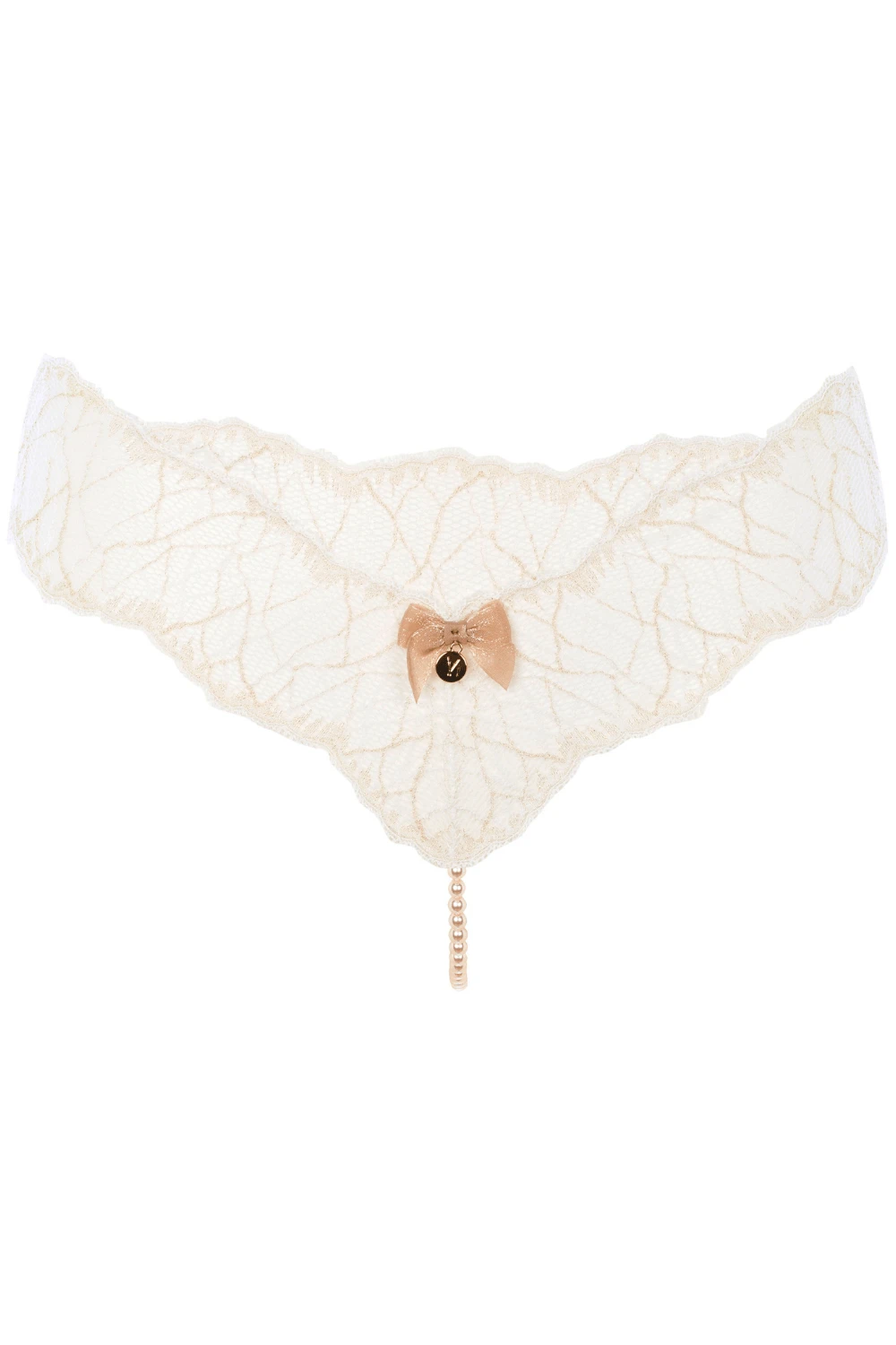Sydney Single Pearl Thong Ivory 4 Sydney Single Pearl Thong Ivory - Image 2
