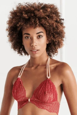 Sydney Pearl Bra Red
