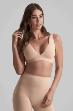Bye Bra Deep Plunge Bra In Beige