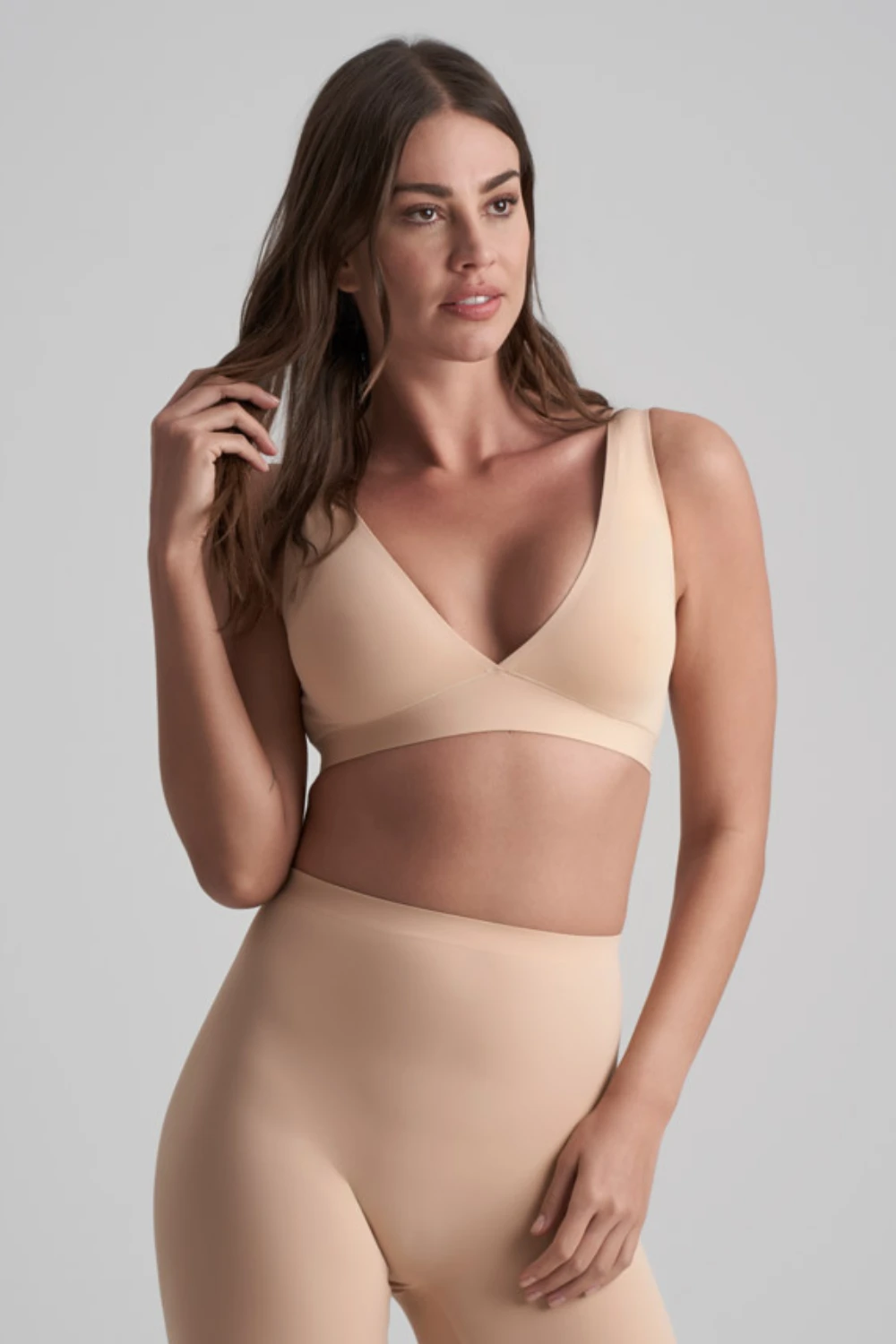 Bye Bra Deep Plunge Bra In Beige 3 Bye Bra Deep Plunge Bra In Beige