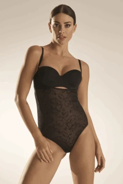 Bye Bra Lacy Open Bust Thong Bodysuit 17 Bye Bra Lacy Open Bust Thong Bodysuit -Fashion Lingerie Store bye bra lacy open bust thong bodysuit black 6