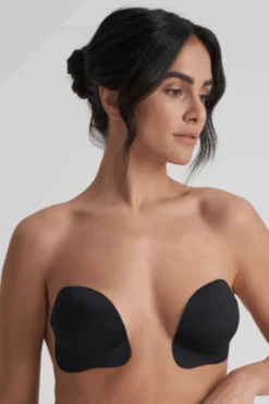 Bye Bra Adhesive Push-Up Cups In Black