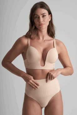 Bye Bra Ultra Plunge Bra In Beige