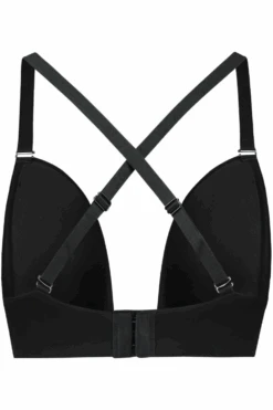 Bye Bra Ultra Plunge Bra In Black 13 Bye Bra Ultra Plunge Bra In Black -Fashion Lingerie Store bye bra ultra plunge bra black ghost back