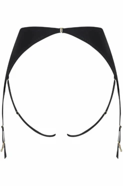 Athena Open Suspender Knicker Black -Fashion Lingerie Store coco de mer athena open suspender knicker black ghost back