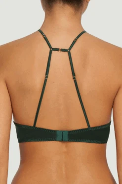 Athena Quarter Cup Bra Green, Size S (UK 8-10) 11 Athena Quarter Cup Bra Green, Size S (UK 8-10) -Fashion Lingerie Store coco de mer athena quarter cup bra deep green 2