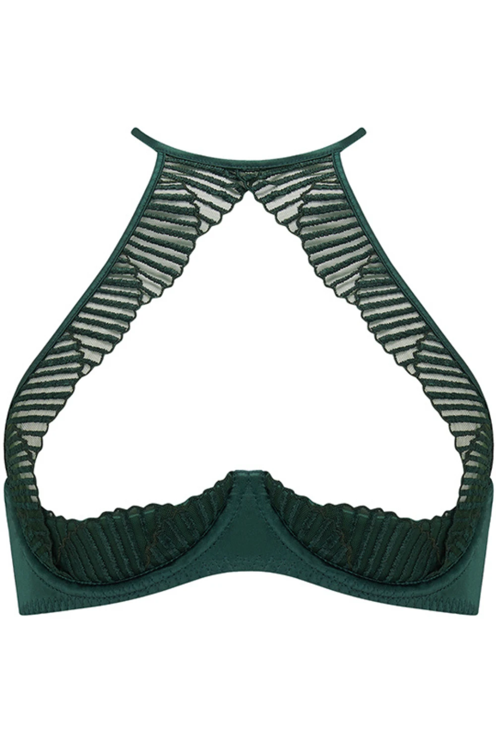 Athena Quarter Cup Bra Green, Size S (UK 8-10) 4 Athena Quarter Cup Bra Green, Size S (UK 8-10) - Image 2