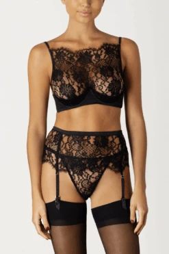 Hera Suspender, Size S-M (UK 8-12) 11 Hera Suspender, Size S-M (UK 8-12) -Fashion Lingerie Store coco de mer hera suspender belt black 2