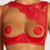 Marella Quarter Cup Bra, Size S (UK 8-10) 2 Marella Quarter Cup Bra, Size S (UK 8-10) -Fashion Lingerie Store coco de mer marella quarter cup bra red 1