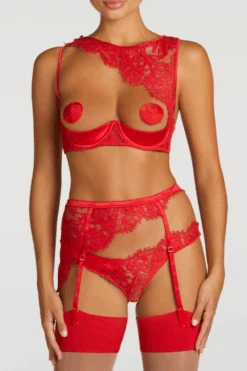 Marella Quarter Cup Bra, Size S (UK 8-10) 13 Marella Quarter Cup Bra, Size S (UK 8-10) -Fashion Lingerie Store coco de mer marella quarter cup bra red 4
