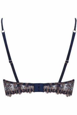 Odonata Quarter Cup Bra 10 Odonata Quarter Cup Bra -Fashion Lingerie Store coco de mer odonata quarter cup bra midnight blue ghost back