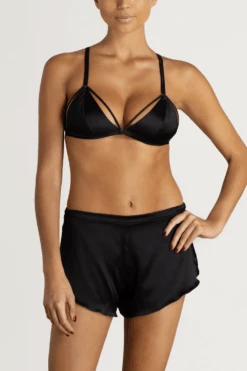 Sylph Triangle Bra, Size M (UK 10-12) 12 Sylph Triangle Bra, Size M (UK 10-12) -Fashion Lingerie Store coco de mer sylph triangle bra black 3